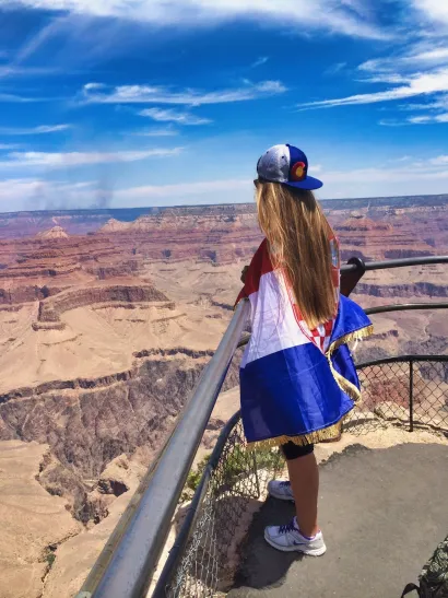 Vedrana Černi tijekom boravka na razmjeni u SAD-u u Nacionalnom parku Grand Canyon/Foto: Privatni album 