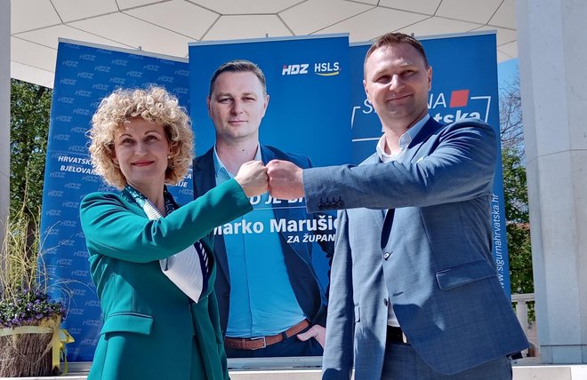 Kandidati HDZ-a i HSLS-a za župana i dožupanicu, Marko Marušić i Marija Jungić