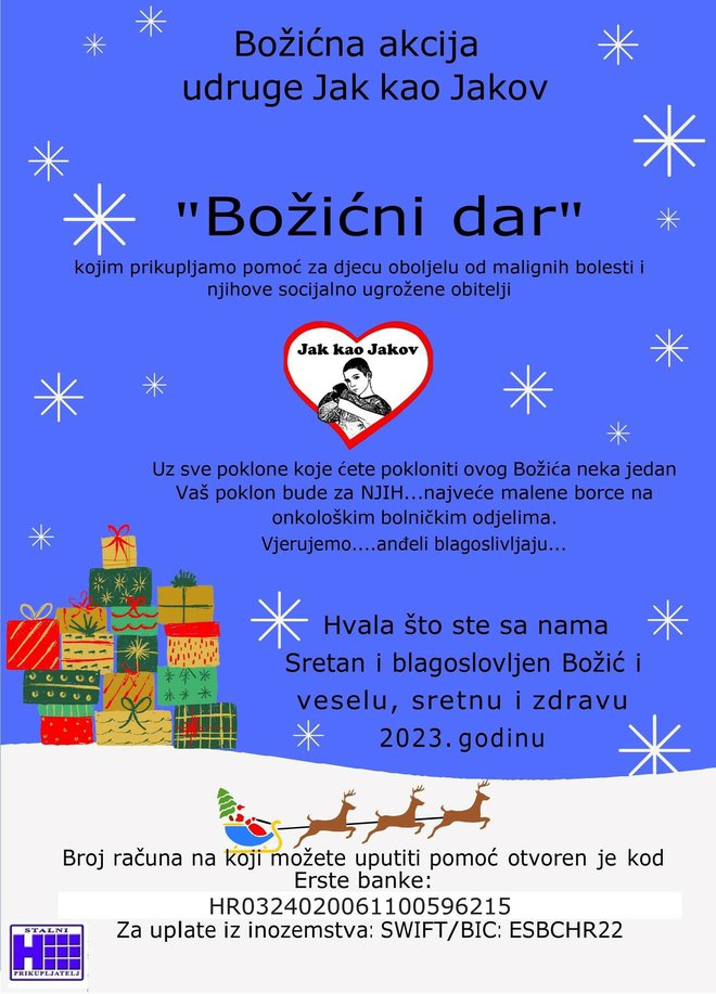 Plakat Udruge za akciju "Božićni dar"/Foto: FB Jak kao Jakov
