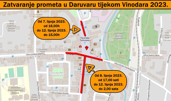 Evo koje će ulice i od kada do kada biti zatvorene za promet/Foto: MojPortal.hr