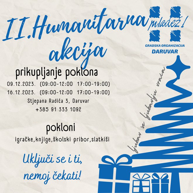 Plakat za akciju skupljanja poklona