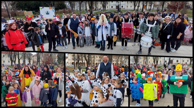 Fotografija: Veselo je bilo danas prijepodne u središtu Bjelovara/Foto: Grad Bjelovar