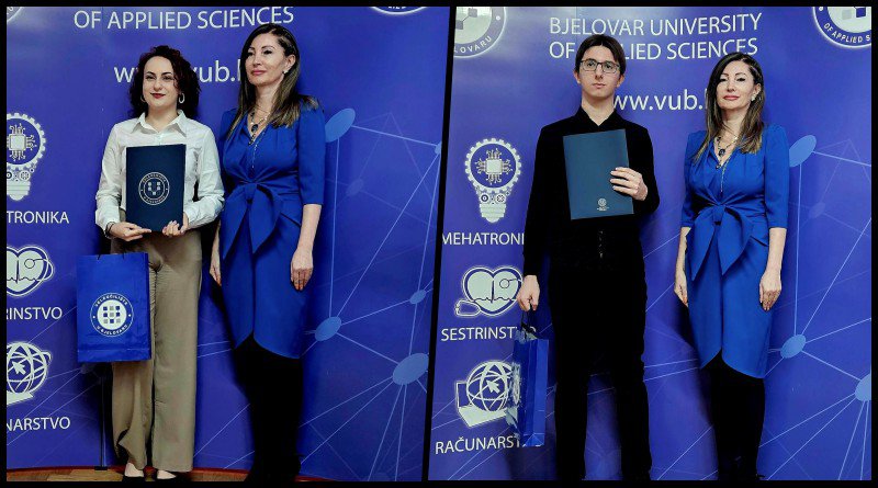 Fotografija: Ovogodišnji dobitnici dekanove nagrade Veleučilišta u Bjeloavru/ Foto: VUB