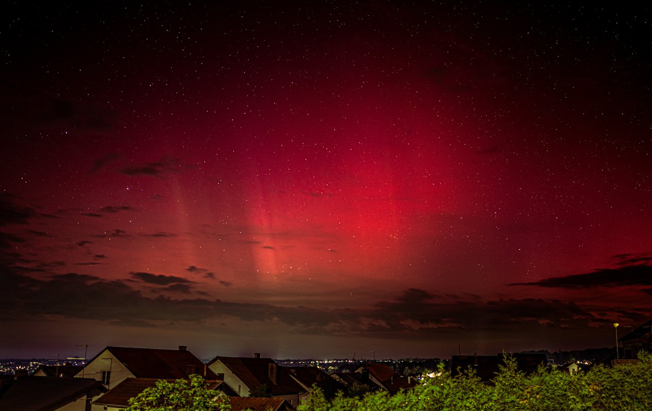 Fotografija: Aurora borealis iznad Daruvara/Foto: Saša Selihar/MojPortal.hr