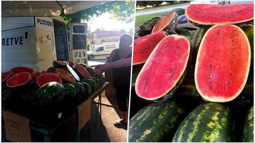 Nema boljih: Na daruvarsku tržnicu stigle su slasne lubenice iz doline Neretve!