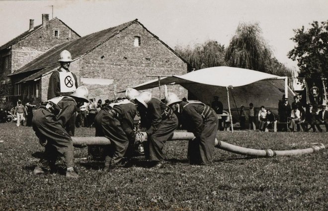 Vatrogasno natjecanje u Palešniku šezdesetih godina/Foto: DVD Brestovac