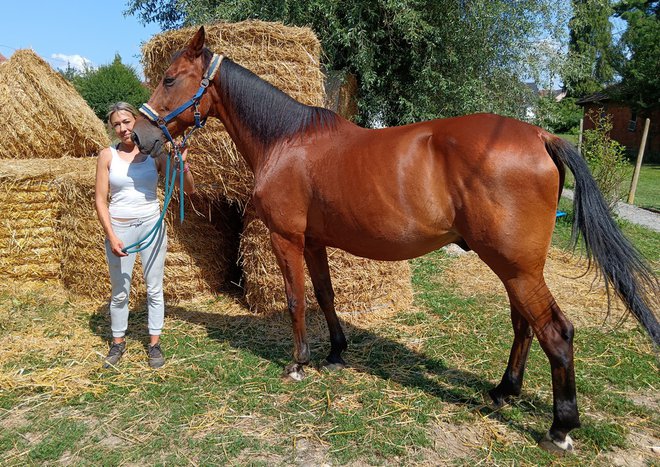 Sandra sa svojim ljubimcem Cezarom/Foto: Slavica Trgovac Martan