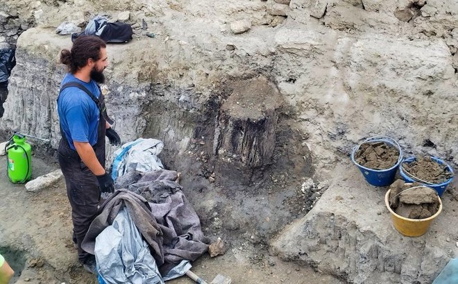 Vacek pojašnjava da je mulj koji se nataložio nakon velike poplave bio prirodni konzervator te su zahvaljujući njemu ostaci odlično sačuvani/Foto: Mario Barać/MojPortal.hr