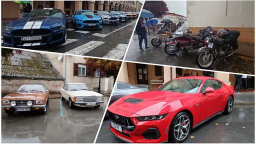 FOTO Središte Bjelovara okupirala luksuzna Mustang vozila i oldtimeri