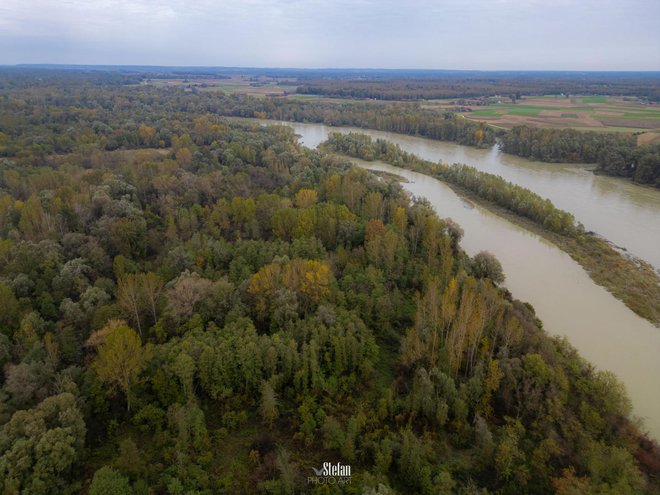 Moćna Drava iz zraka/Foto: Štefan Brajković