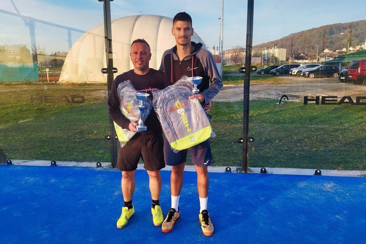 Fotografija: Duško Čubrilo i Sven Gabor pobjednici prve Padel lige Pakrac/Foto: Mario Barać/MojPortal.hr