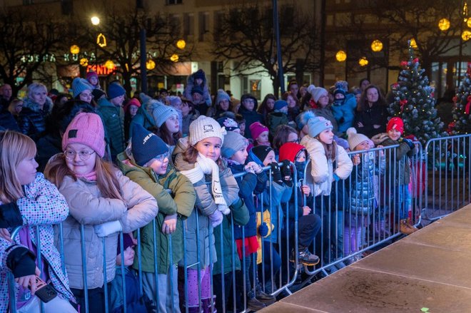 Predstava Šašavo drvce privukla je na daruvarski trg mnoštvo mališana/Foto: Predrag Uskoković/Grad Daruvar