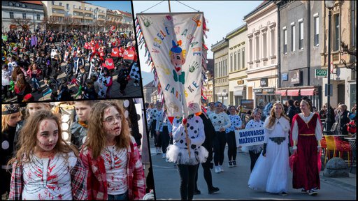 FOTO Maškare preuzele vlast u Daruvaru, maskirana djeca rasplesala cijeli gradski trg