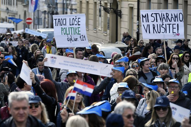 
Prosvjed učitelja 2019./Foto: Boris Kovacev/CROPIX